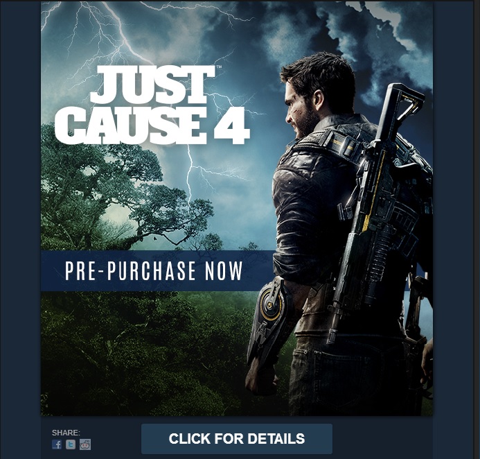 Just Cause 4 Pre-order Page
